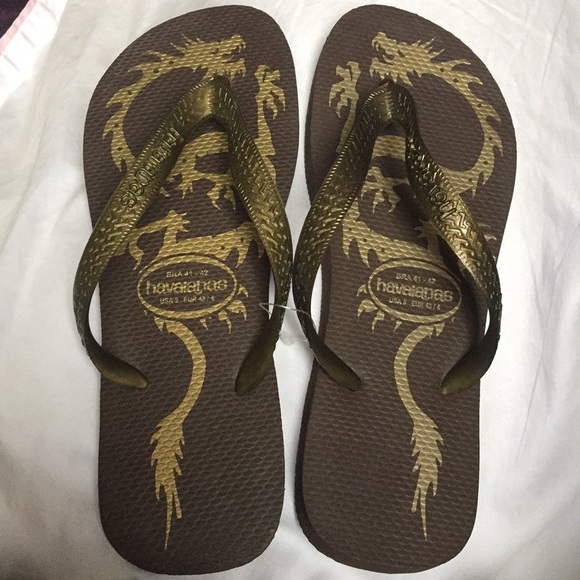 Havaianas | Shoes | Havaianas Brown Dragon Cafe Flip Flops Usa 9 | Poshmark